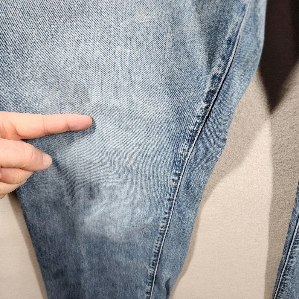 Vintage GAP Men's Straight Fit Jeans 34×31 Distressed Medium Wash Frayed‎ Hems - Picture 15 of 16
